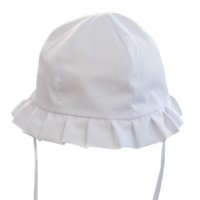 H20-W: White Cloche Hat (0-24 Months)